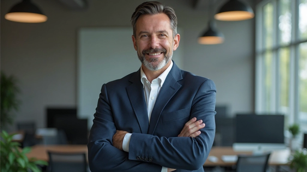 Team members engaged in discussion around strategic insights and business metrics on wall display